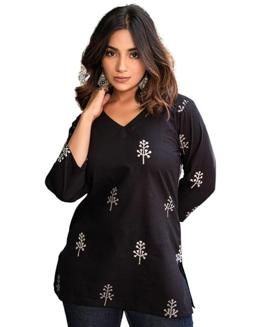 Floral Print Rayon Kurta for Women