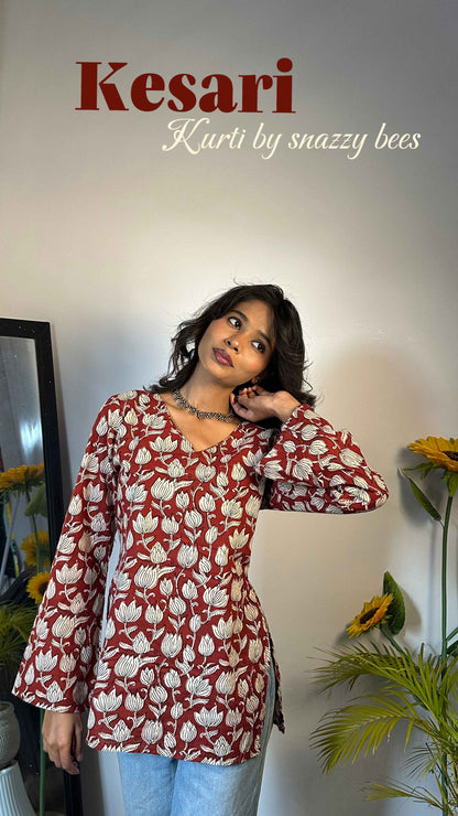 Snazzybees Bellbottom Sleev Short Kurti