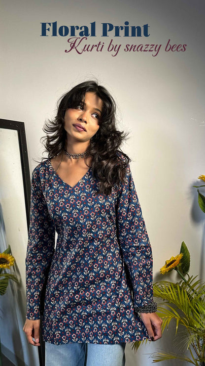 Desi Full Sleevs Short Kurti