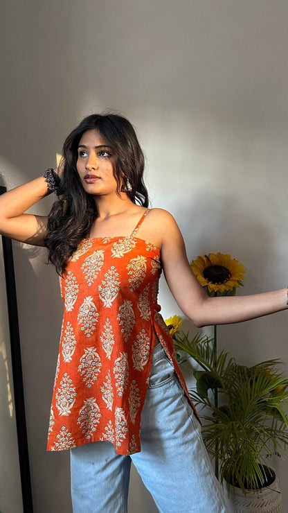 Backless  Short Kurti by Snazzybees