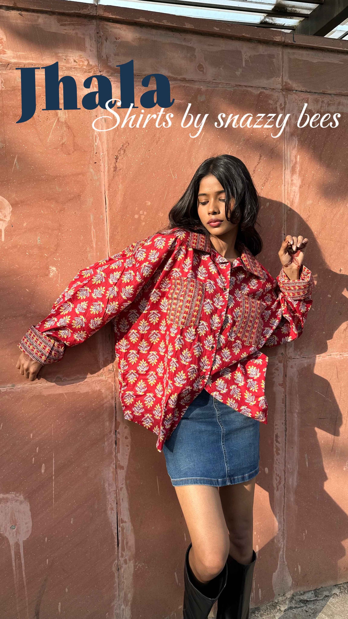 Jhala Handblock Oversize Shirt