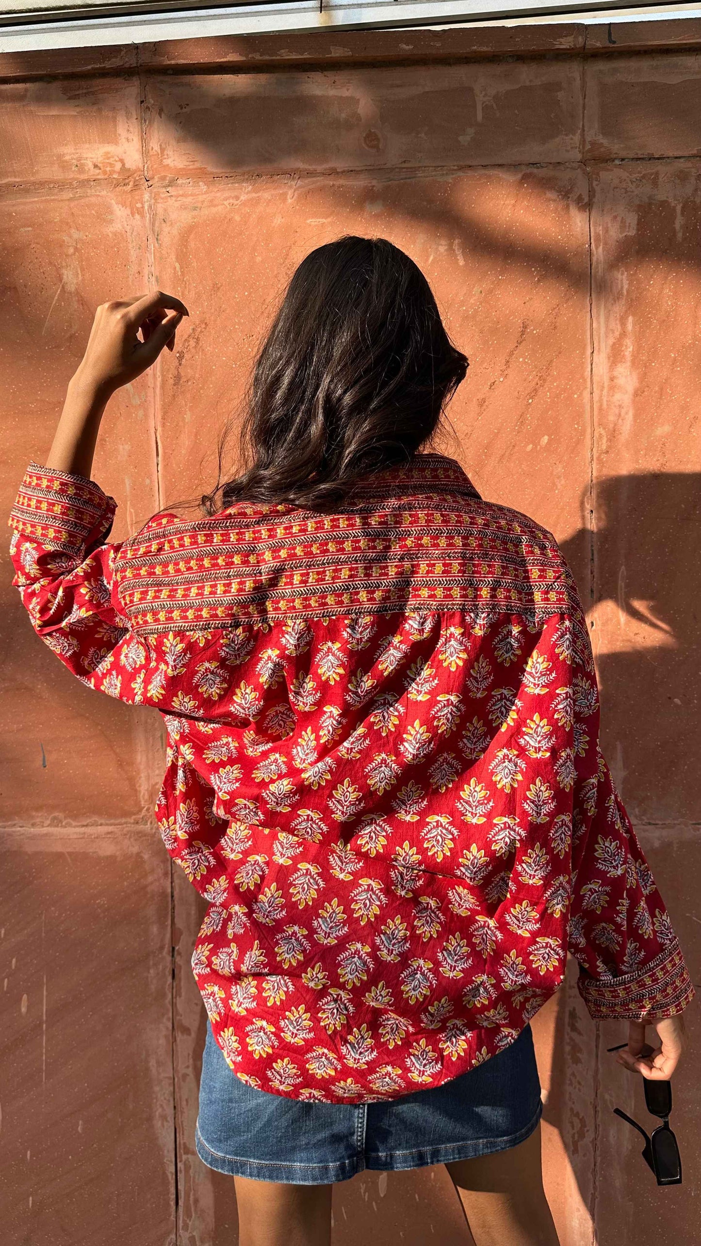 Jhala Handblock Oversize Shirt