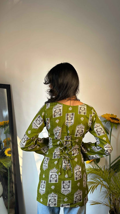 Snazzybees Bell Sleevs Short Kurti